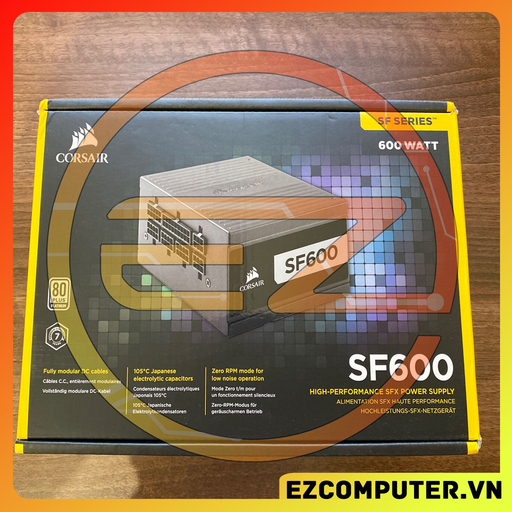 Nguồn máy tính Corsair SFX SF600 - 80Plus Platinum - Bảo Hành Chính Hãng 2027