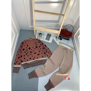 Set bộ len beo cổ v