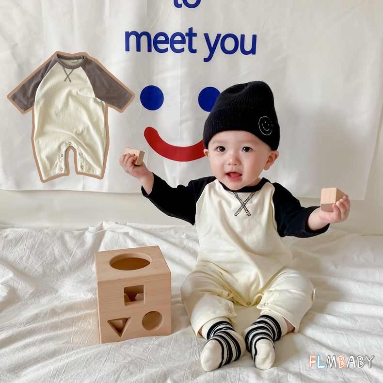 Áo Liền Quần Tay Dài Cho Bé Trai &amp; Gái Sơ Sinh