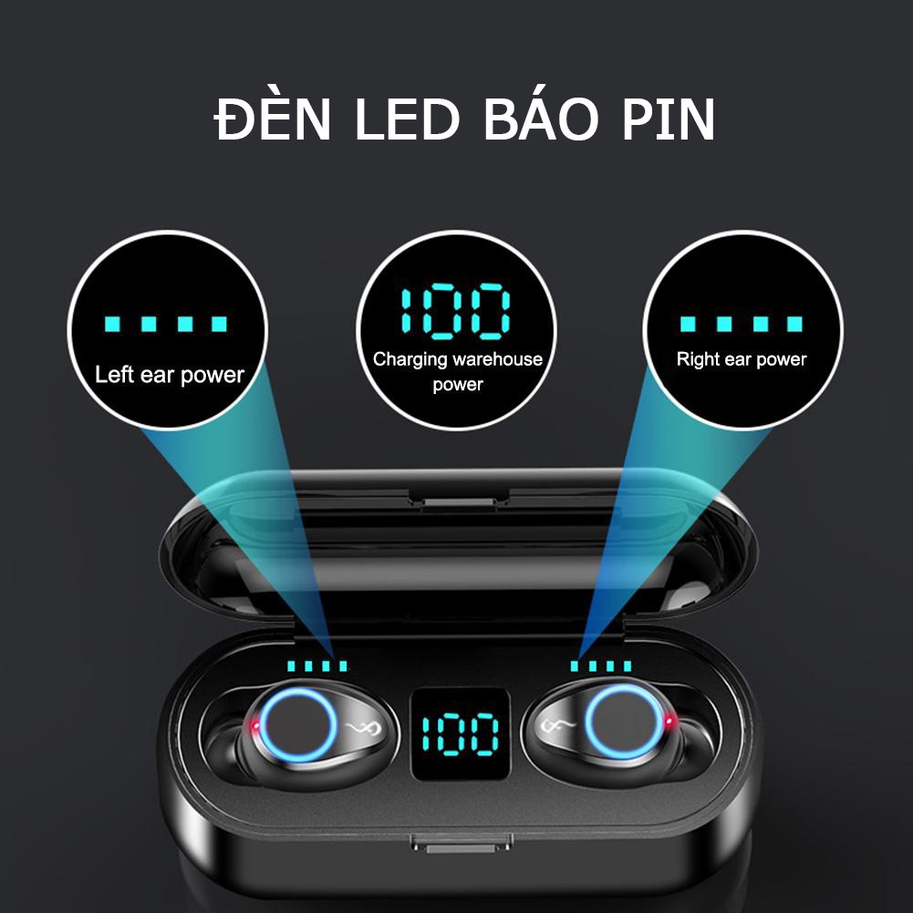 [Mã ELFLASH5 giảm 20K đơn 50K] Tai Nghe Bluetooth F9 Pro Max 2020| Nút cảm ứng | Bluetooth 5.0