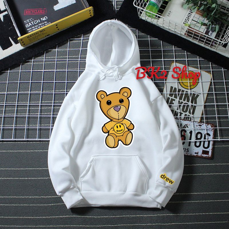 Áo hoodie drew GẤU Unisex nam nữ nỉ bông HOT TREND