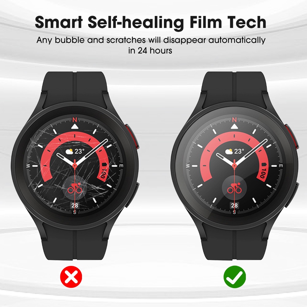 1 Miếng Dán Màn Hình Bằng TPU Hydrogel Mềm Trong Suốt Chống In Dấu Vân Tay Cho Đồng Hồ Thông Minh Samsung Galaxy Watch 5 Pro