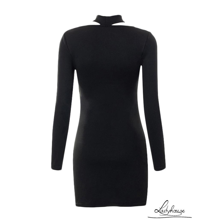 Đầm Dài Tay Cổ Vuông Màu Trơn Thiết Kế Ôm Sát Tôn Dáng Thời Trang Dành Cho Nữ