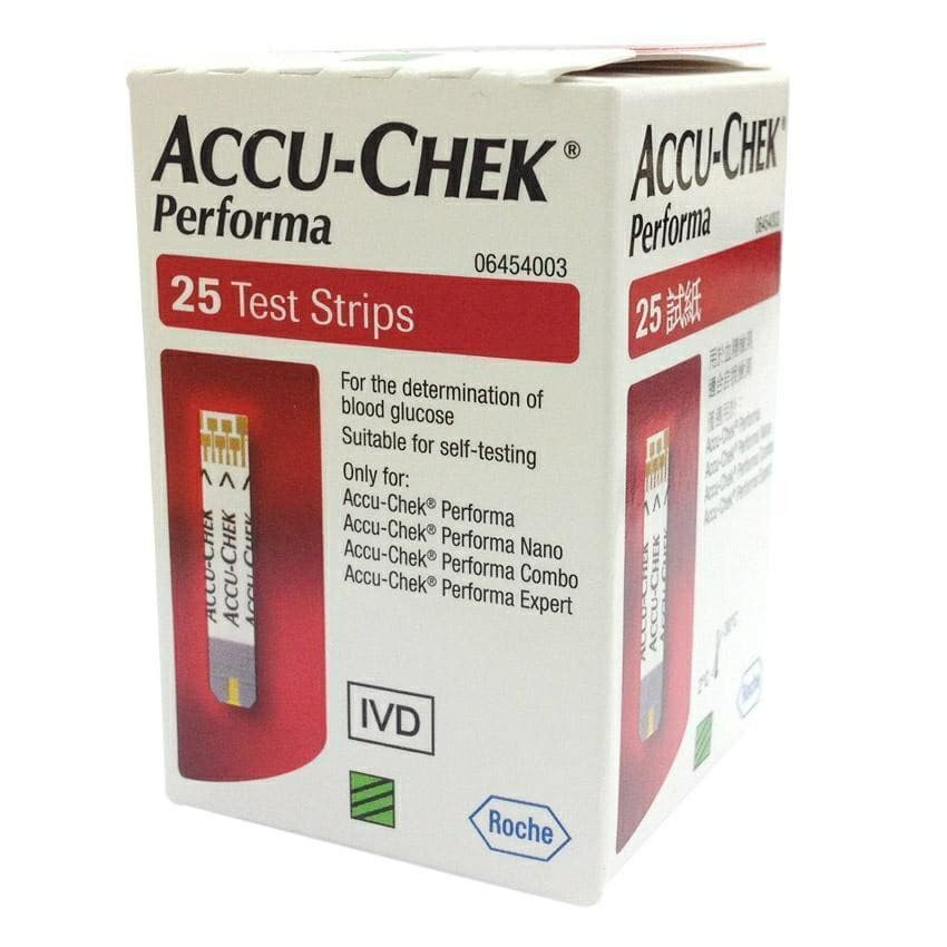 Que thử đường huyết Accu-Chek Performa (Hộp 25, 50 que)