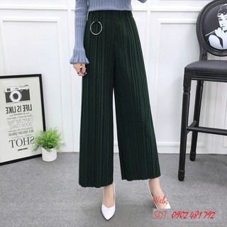 Quần dài ống rộng dập ly