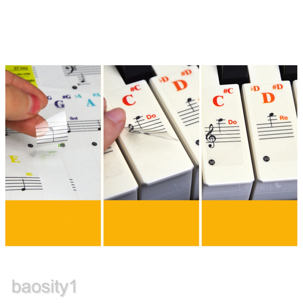 Sticker dán trang trí piano xinh xắn đáng yêu dành cho đàn 54/61/88 phím