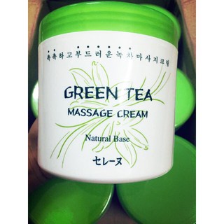 Kem Massage Trà Xanh - Green Tea Massage Cream Dùng Tại Nhà Hoặc Spa Chăm Sóc Da Mặt