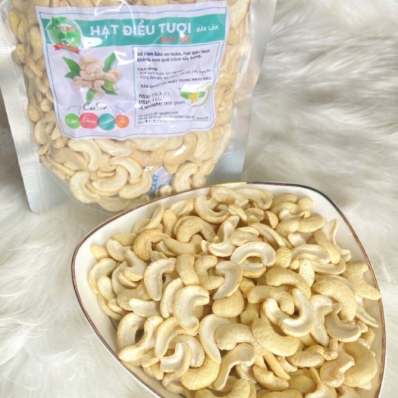 1Kg Hạt Điều Sữa Tươi Sạch Vỏ Lụa, Làm Sữa, Làm Bánh Tuyệt Vời