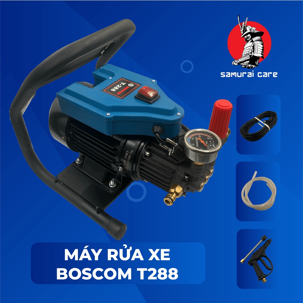 Máy rửa xe mini - Máy rửa xe áp lực cao BOSCOM T288 - Tiết kiện điện năng, phun rửa đa năng