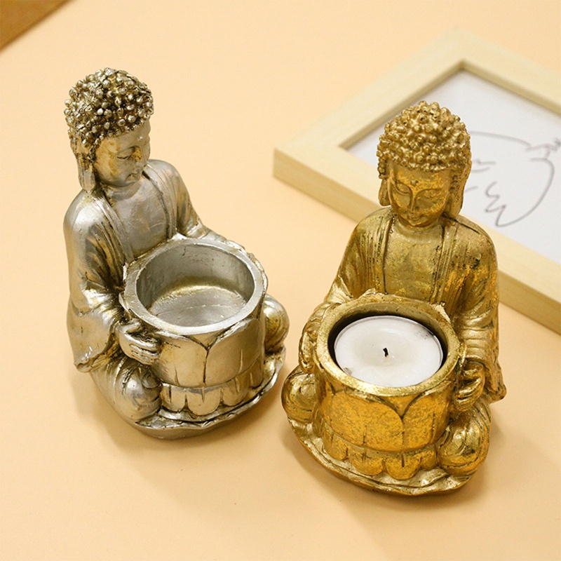 Giá Đỡ Đèn Cầy Bằng Nhựa Resin Phong Cách Phật Giáo Độc Đáo Trang Trí Nhà Cửa / Văn Phòng /