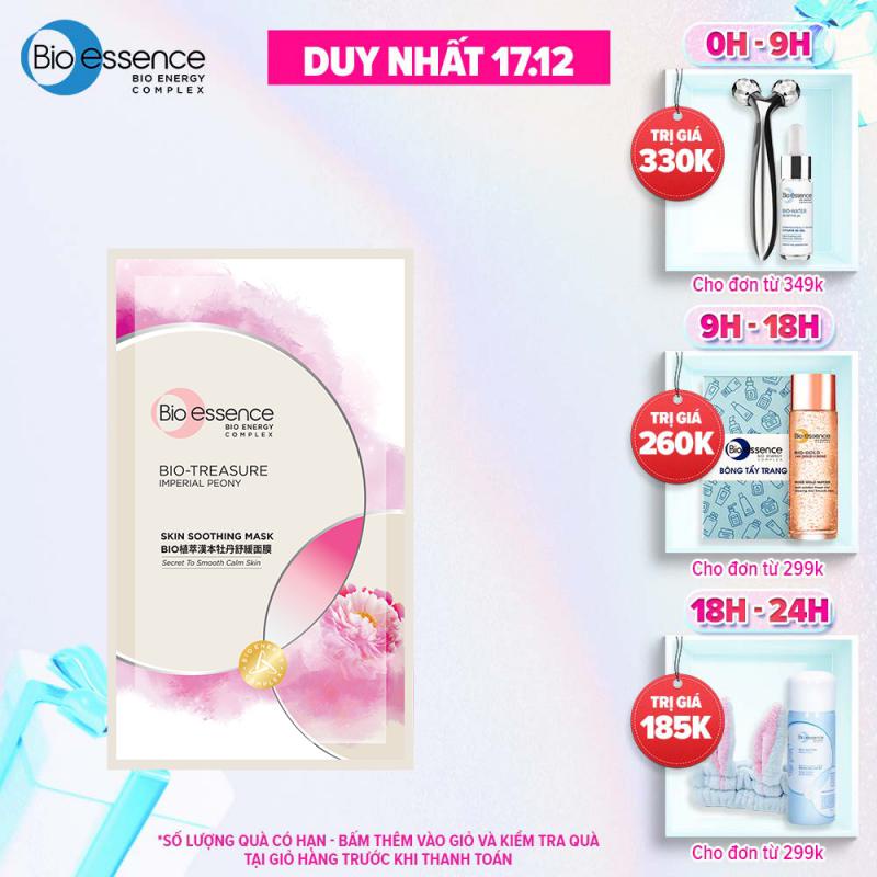 Mặt nạ dưỡng da tươi trẻ Bio-Essence Skin Soothing Mask mẫu đơn hoàng cung 20ml