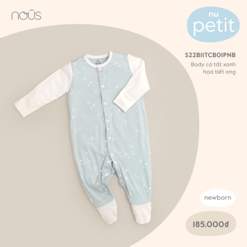 Bộ body nous size sơ sinh chất pettit