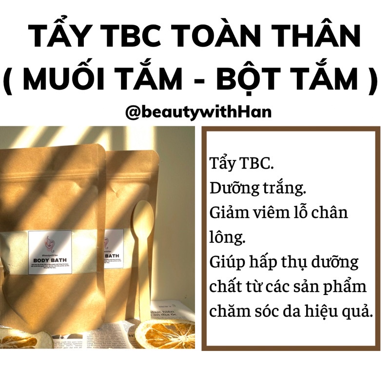 Bột tắm Thảo Mộc và Muối tắm Cafe tẩy tế bào chết @beautywithHan