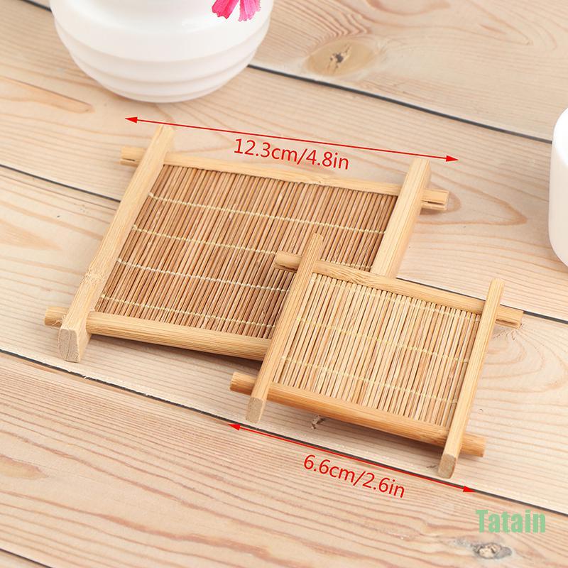 Đế lót ly bằng gỗ tre tiện dụng cho nhà bếp