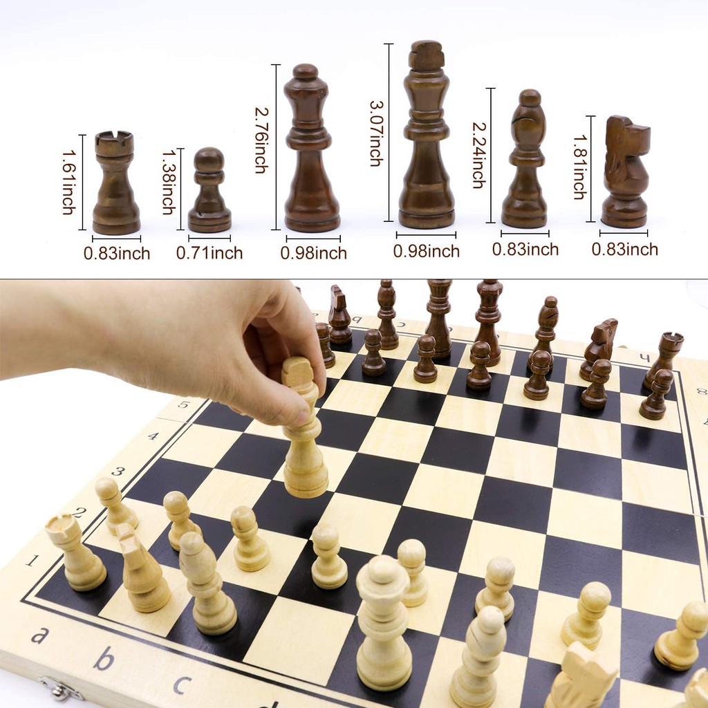 Cờ vua nam châm gỗ board game bộ cao cấp bàn gỗ đồ chơi 29 34x34 39* 39 39x39 cm tặng 2 hậu wooden magnetic chess