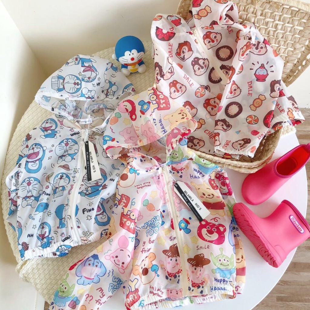 Áo chống nắng co giãn 4 chiều chất kim cương cho bé (8-18kg)
