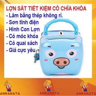 Lợn Tiết Kiệm, Làm Bằng Thép, Có Chìa KHóa Đóng Mở, Cực Kỳ Đáng Yêu