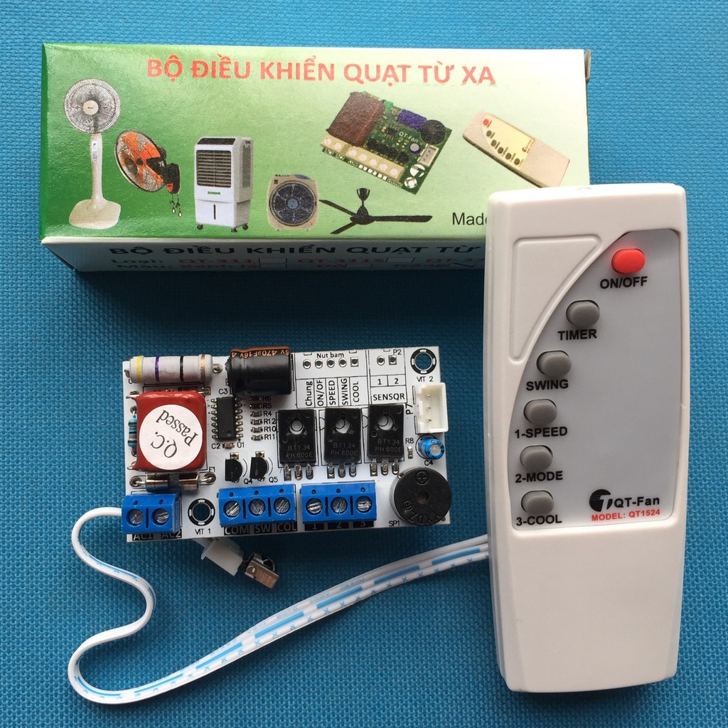 Mạch Điều Khiển Quạt Từ Xa Cho Quạt Bàn, Quạt Cây, Quạt Trần,...QT-311 QT-322 Kèm Remote QT311 QT322