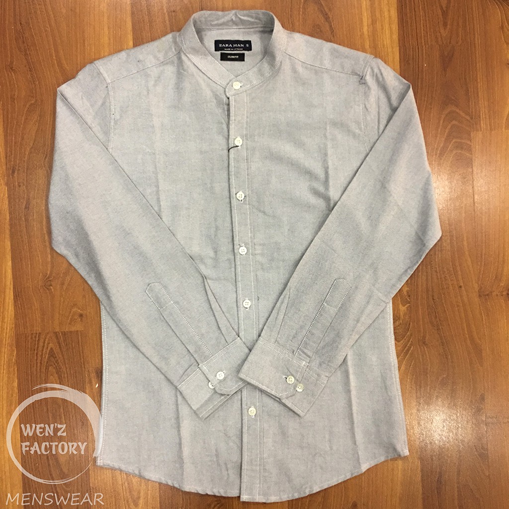 Áo Sơ Mi Cổ Trụ Zara Man (Tay Dài)