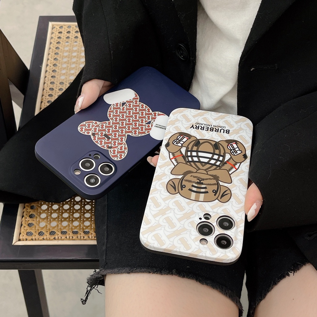 Ốp Điện Thoại In Logo Burberry Sang Trọng Cho iphone 13 Pro Max i13 13pro 11 Pro Max i11 iX Xs XR 7 plus 8 plus Xs Max 12Pro 12 Pro Max