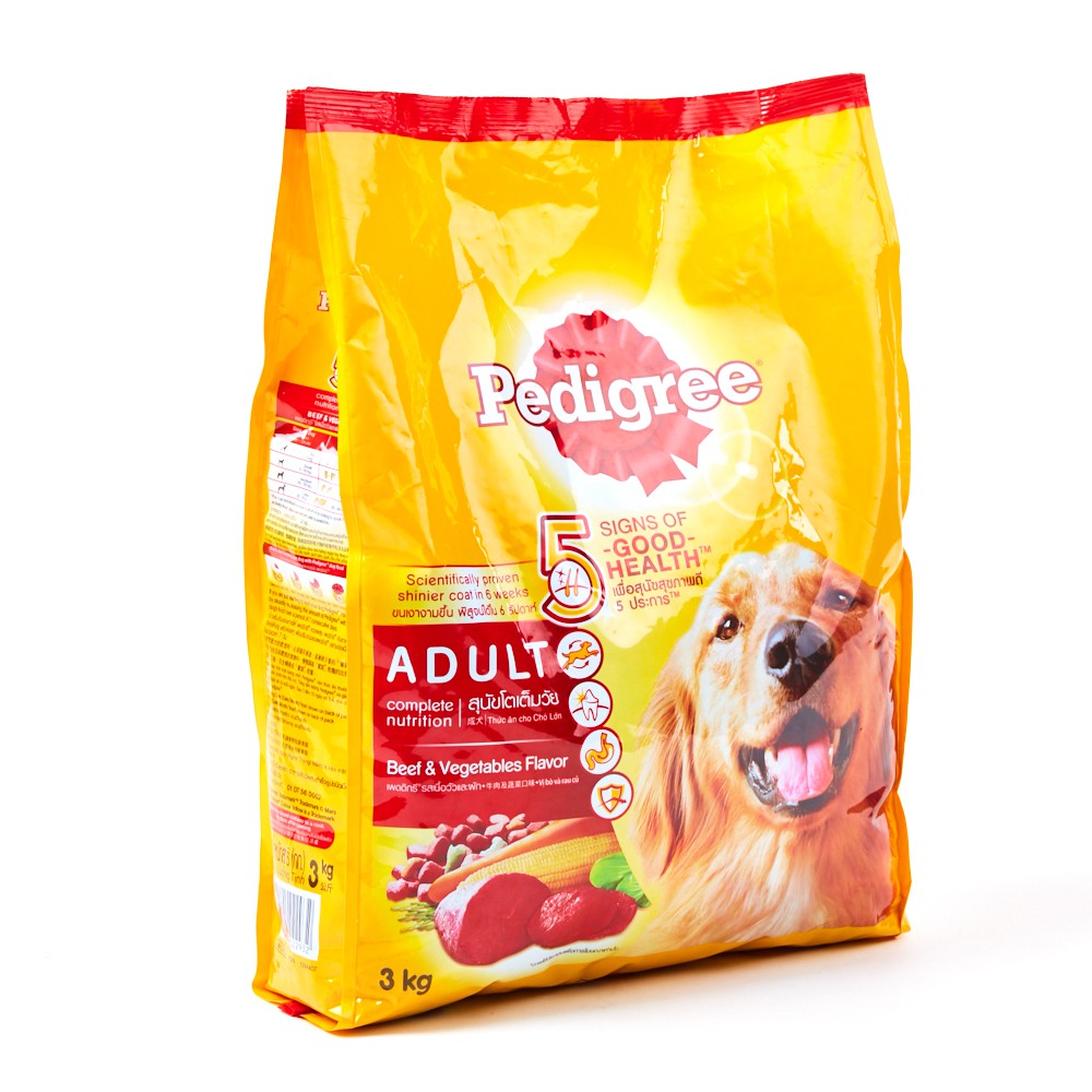 [Mã 229FMCGSALE giảm 8% đơn 500K] [3kg] Hạt Pedigree cho Chó lớn vị bò & rau củ