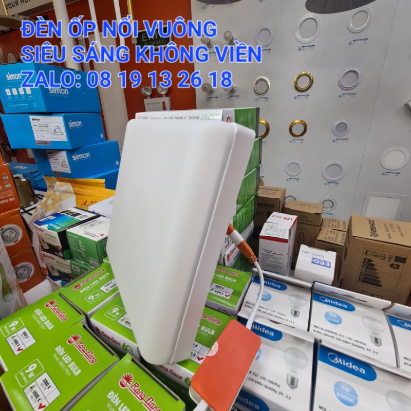 Đèn ốp trần, đèn Led ốp nổi Vuông, Siêu Sáng, Không Viền ASIA 24W, 36W, 48W