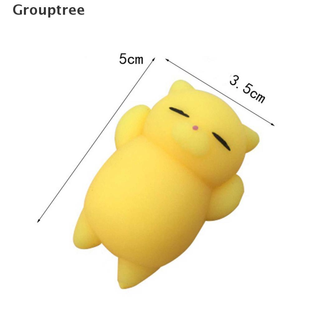 Grouptree Squishy Animal Stress Relief Toys Mochi Animals Toys Mini Animals Cat Cute Kawaii Decompression Toy VN
