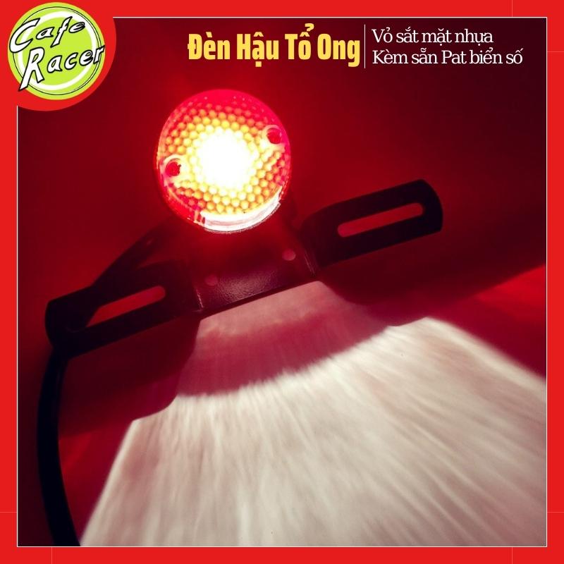 Đèn hậu xe máy CAFE RACER cụm đèn đuôi tô ong kèm sẵn pad gắn biển giá rẻ dùng độ xe Win honda67