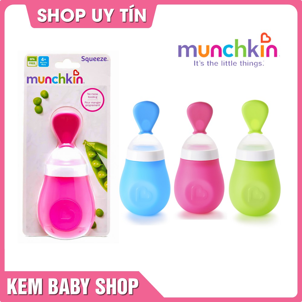 [Chính hãng] Bình thìa ăn dặm Munchkin cho bé - bình ăn dặm có thìa Munchkin