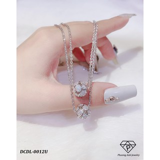 Dây chuyền nữ quả cầu chất liệu bạc ý xi kim cao cấp ⚜️paj⚜️