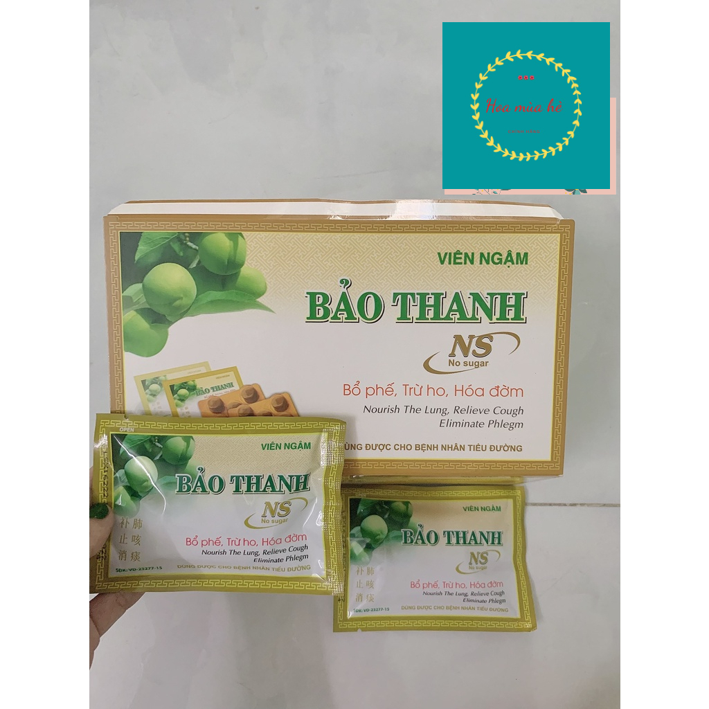 lẻ 1 vỉ  viên ngậm bảo thanh không đường