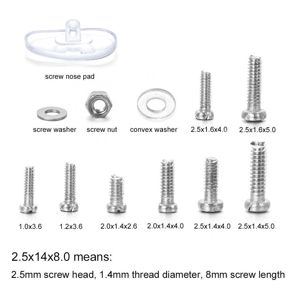Set 5 Cặp 1100 Ốc Vít Nhỏ Dùng Sửa Chữa Kính Mắt