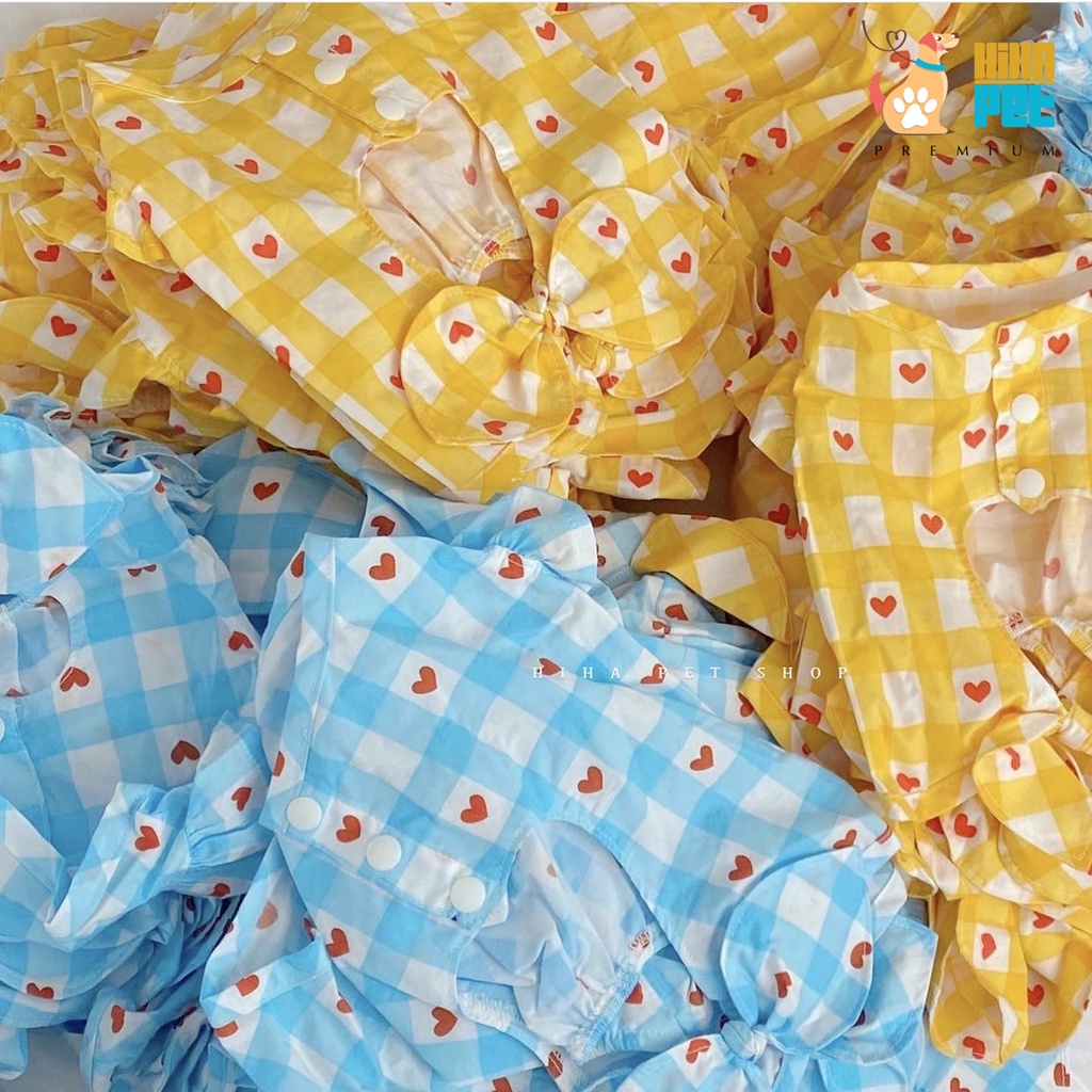 Áo Cột Dây Tim Chó Mèo Thiết Kế Cao Cấp Chuẩn Hàn Quốc Quần Áo Thú Cưng Hihapet.
