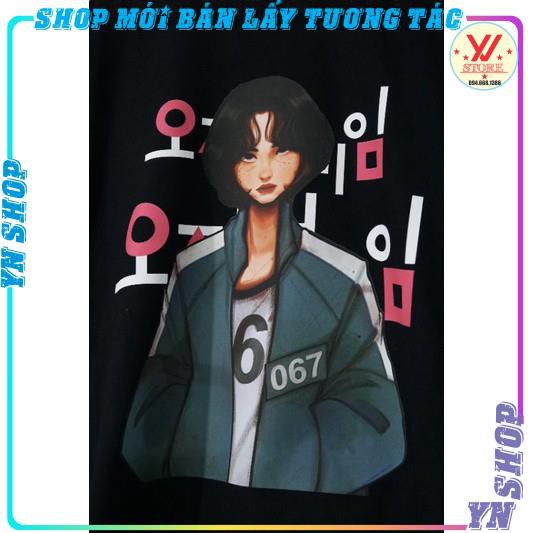 Áo thun tay lỡ ADLV SQUIDGAME trò chơi khô mực, áo phông nam nữ unisex hottrend 2021 phong cách ulzzang