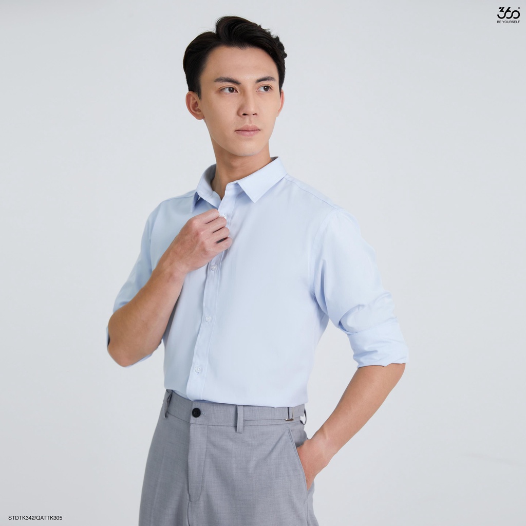 Áo sơ mi nam dài tay dáng slim thương hiệu 360 Boutique chất sợi tre cao cấp - STDTK342