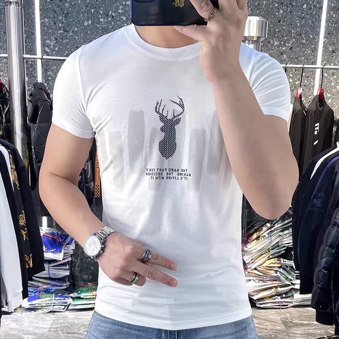 Áo thun basic cotton local brand in hình hưu cá tính