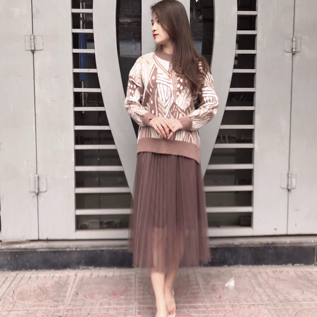 Chân váy xếp ly ren dài mặc 2 mặt (video ảnh thật) 1 mặt vải 1 mặt ren | BigBuy360 - bigbuy360.vn