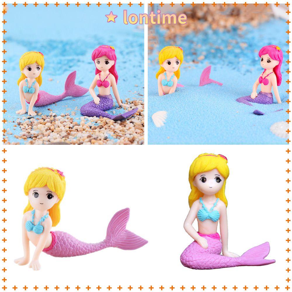 LONTIME 1PC Ornament Micro Landscape Mermaid Figurine Dollhouse Craft Home Decor