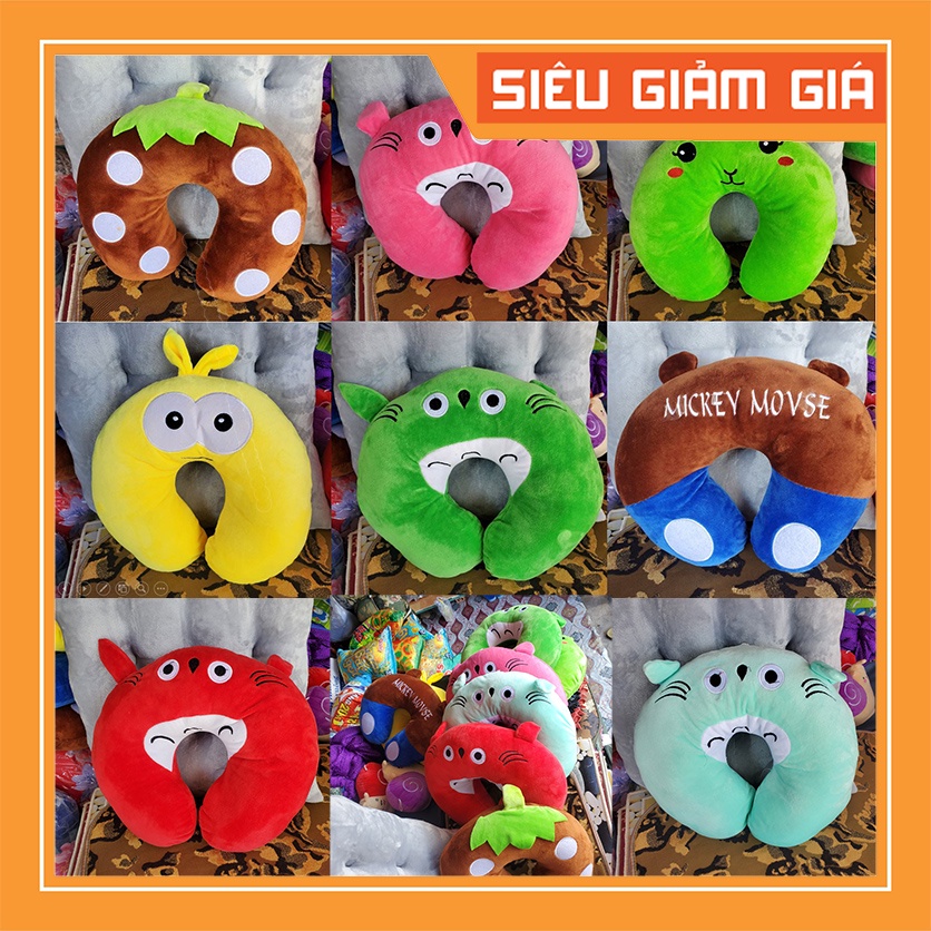 ⚡SALE LỚN⚡ Gối ngủ kê cổ chữ u loại đại, gối cổ du lịch được chọn mẫu - chất liệu mềm mịn
