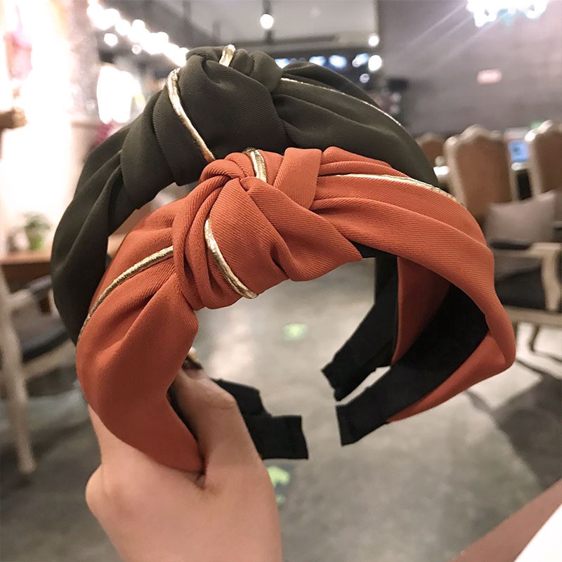 Băng đô cài tóc họa tiết sọc ngang phong cách Hàn Quốc thời trang cho nữ