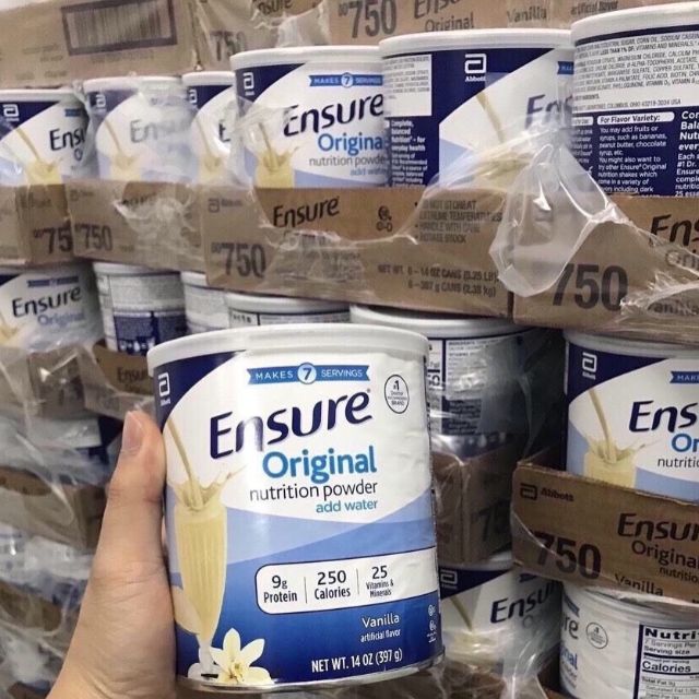 Sữa Bột Ensure Original Nutrition Powder 397g  Mỹ  có thêm nhiều thành phần dưỡng chất