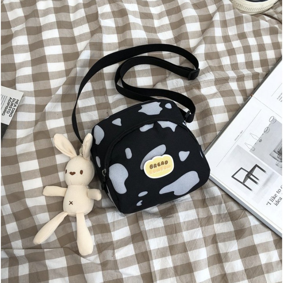 Túi đeo chéo Bò Sữa ulzzang mini bag phong cách Hàn Quốc Không bao gồm gấu bông