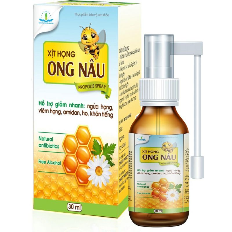 XỊT HỌNG ONG NÂU TÂM DƯỢC⚡Cam kết chính hãng⚡Giúp giảm ngứa họng khản tiếng chai 30ml