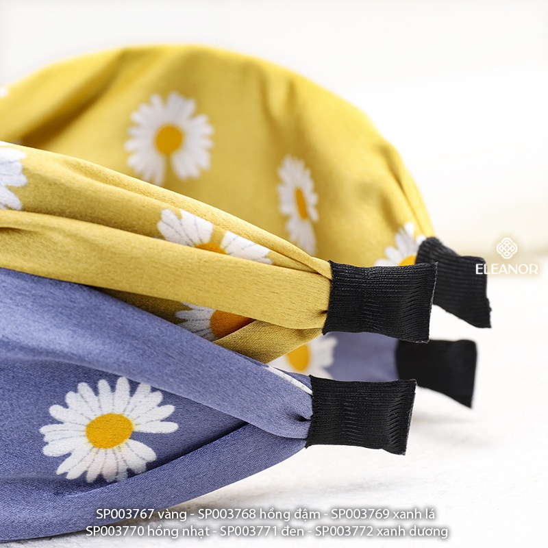 Băng đô tóc nữ Eleanor Accessories vải xoắn họa tiết hình bông hoa phụ kiện tóc 3767