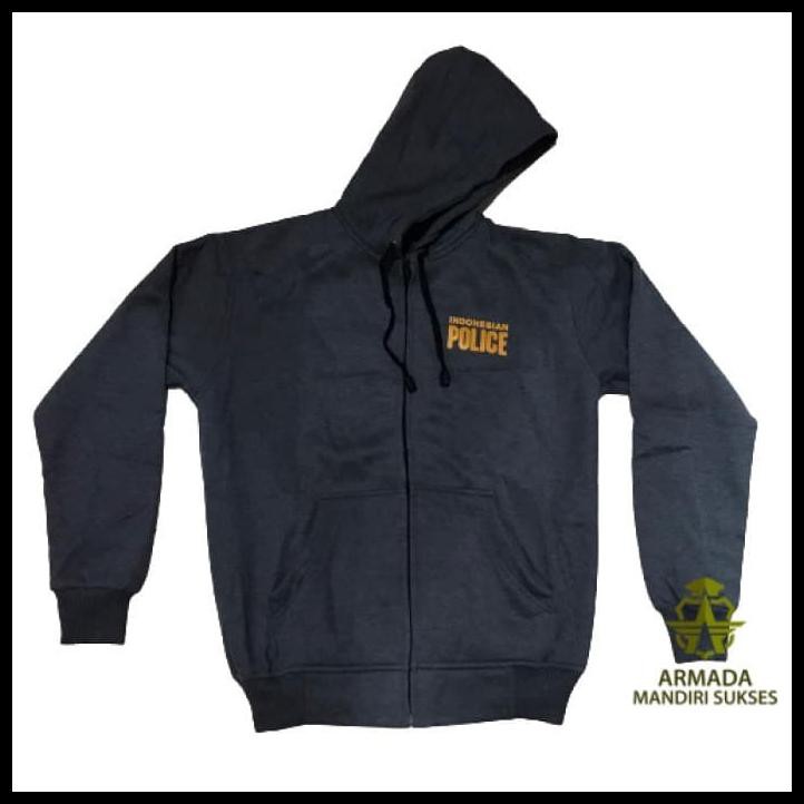 Áo Khoác Hoodie In Chữ "indonesian Police Abu L"