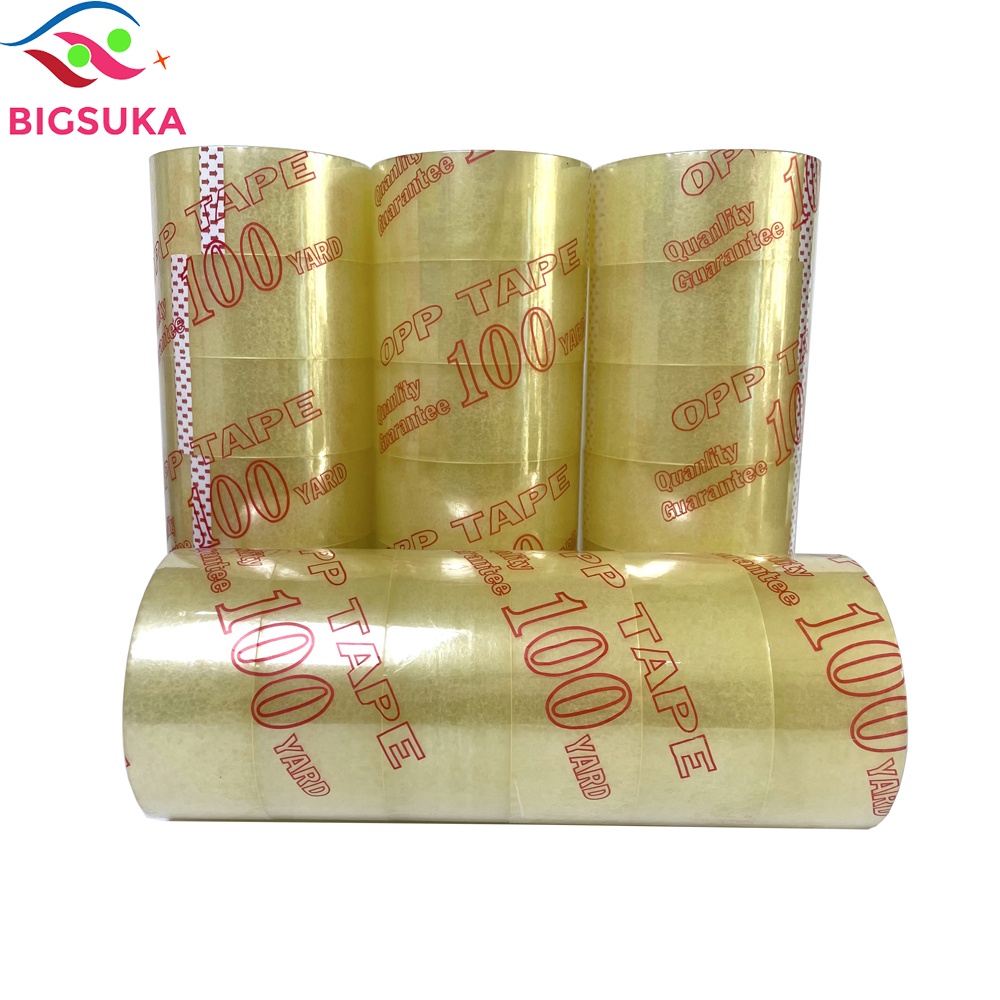 Băng keo trong 4.8cm dán thùng 100yard [6Cuộn/Cây] BIGSUKA