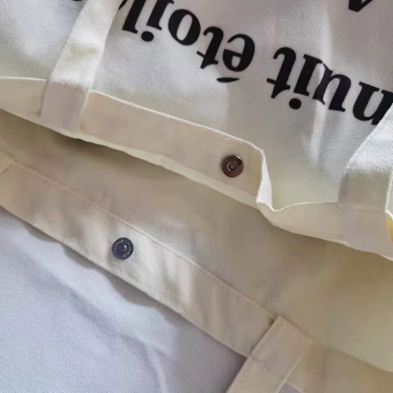 Túi tote Túi vải canvas phong cách Hàn Quốc có cúc bấm T40