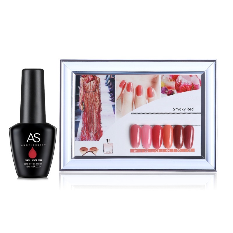 Sơn AS sơn móng tay gel sơn thạch hồng thạch đỏ chai 15ml mã WH