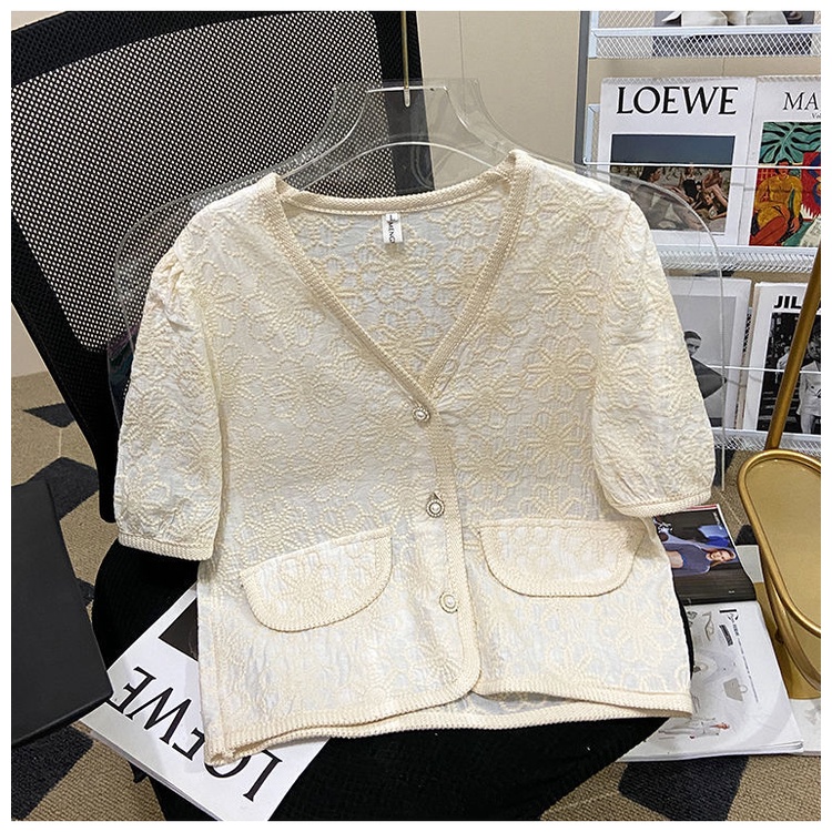 Áo Sơ Mi Tay Ngắn Cổ Chữ V Thời Trang Cho Nữ