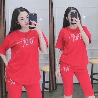 [SALE LẺ MÀU SIZE] Đồ Bộ Cotton Thêu Quần Lửng Đồ Bộ Nữ Mặc nhà Đẹp